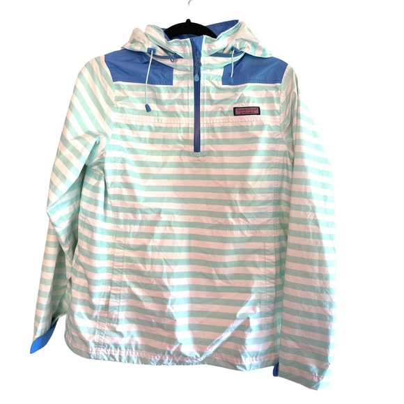 Vineyard Vines Stripe Zip Pullover Anorak Raincoat - Picture 3 of 4